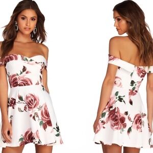 Windsor White and Pink Floral Mini Dress